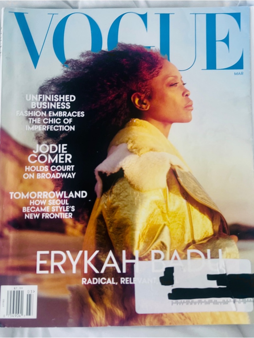 Vogue Magazine March 2023 Cover Featuring Erykah Badu